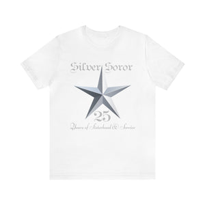 Silver Soror 25 Years of Sisterhood & Service Short-Sleeve T-Shirt